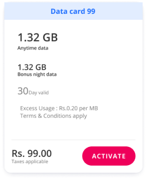 Add-on package card