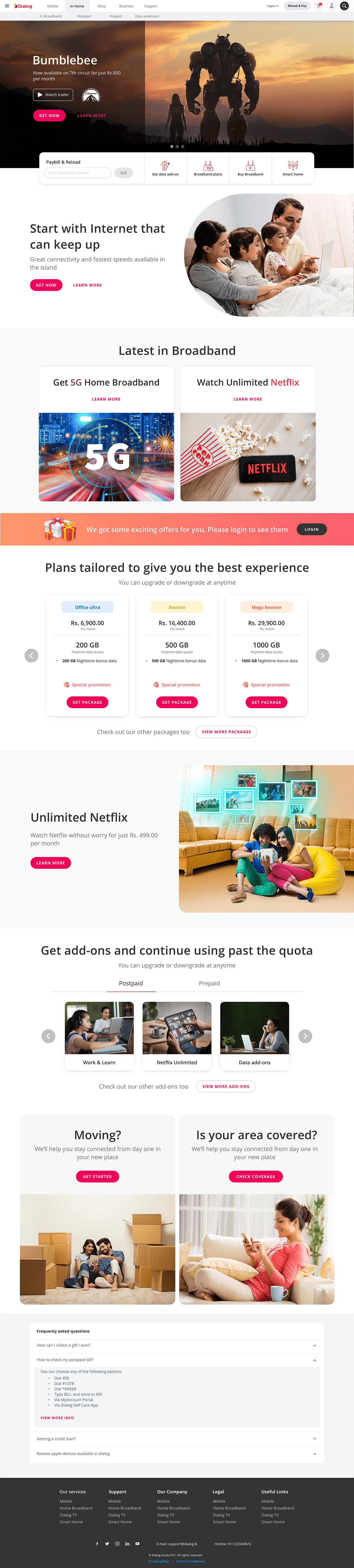 Final product page design