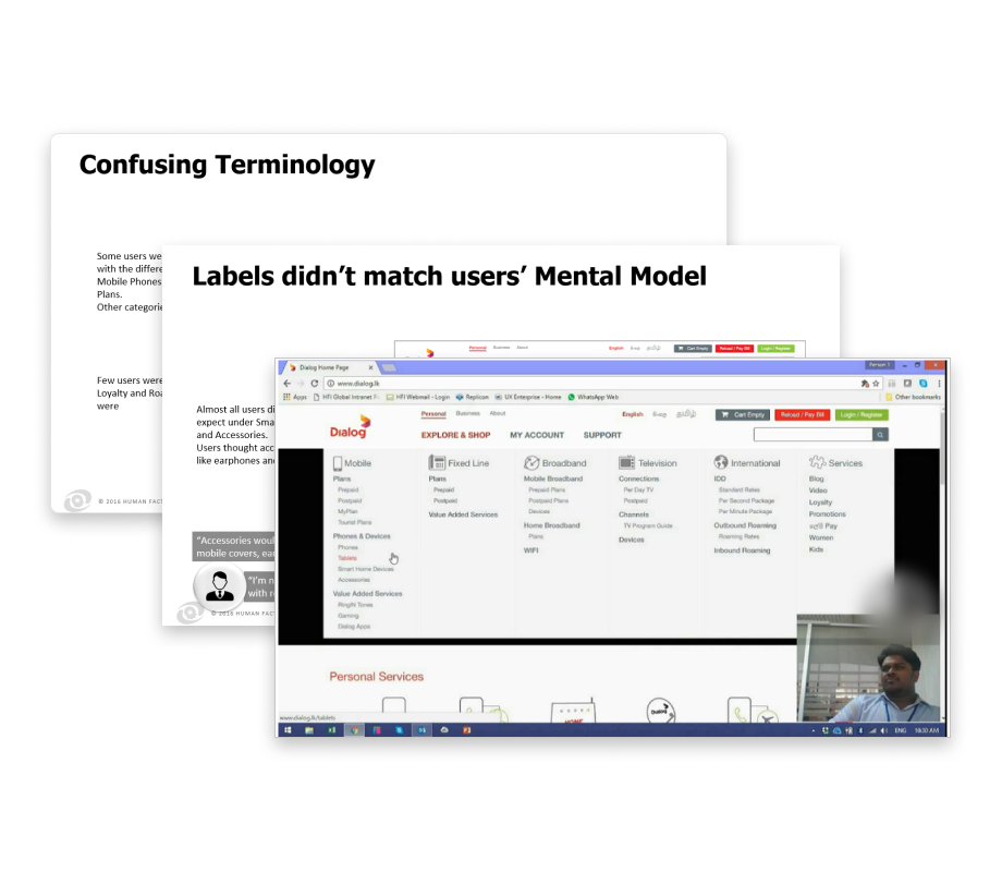 Summary of usability issues